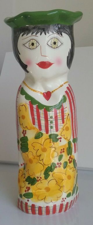 Bella Casa By Ganz Ceramic " Daisy " Vase By Susan Paley 10.  5 "