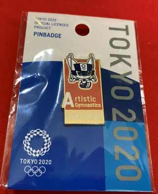 2020 Tokyo Olympic Games Pin Badge - Mascot Miraitowa Sports Pose Gymnastics