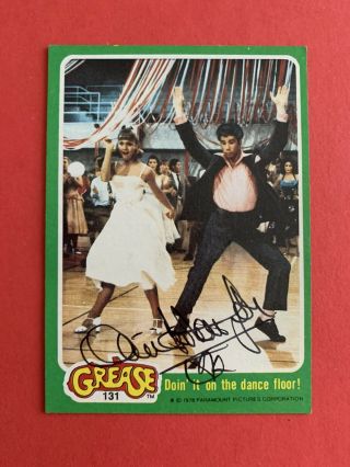 Olivia Newton - John Signed Grease Collectors Card 131 Doin’ It Onthe Dance Floor