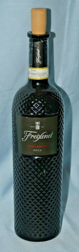 Empty 75cl.  Freixenet Chianti Docg Opaque Black Glass Wine Bottle