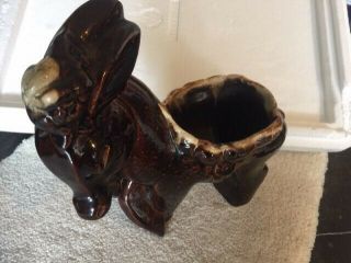 Vtg 50’s McCoy USA Pottery ART Jack Ass Donkey Burro BROWN DRIP Planter Vase 2
