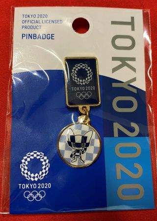 2020 Tokyo Olympic Games Pin Badge - Mascot Miraitowa Dangling Pin