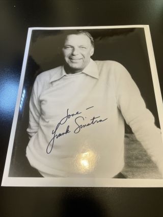 1990’s Frank Sinatra Old Blue Eyes Hand Signed Autographed 8x10 Photo W/coa