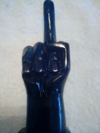 Big Wood Carved Hand Giving Middle Finger Flipping The Bird Protest Statue 1960s