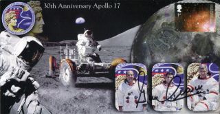 Nasa Moonwalker Astronaut Gene Cernan Signed Apollo 17 Cover - Uacc Dealer