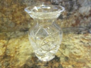 Waterford Crystal Society Vase Hand Cut 4.  25 "