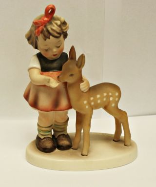 Vintage Goebel Hummel Figurine 136/1 Friends Tmk 6 Girl With Baby Deer