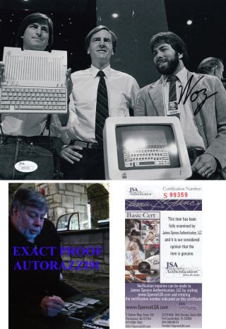 Steve Wozniak " Woz " Apple Co - Founder W/steve Jobs Jsa Signed 8x10 Autograph