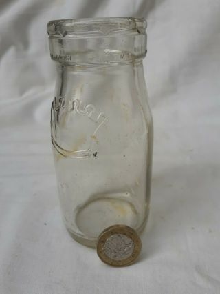 Rare Tiny 1/3 Pint Milk Bottle Coronet Dairy Bottle