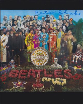 Peter Blake Hand Signed 8x10 Photo,  Autograph,  Sgt Pepper Artist,  The Beatles