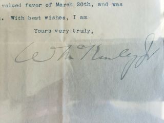 WILLIAM MCKINLEY PRESIDENT SIGNED AUTOGRAPH TLS BECKETT BAS AUTHENTIC 4