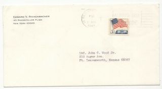 Eddie Rickenbacker - WWI Fighting Ace - Autographed Letter (TLS),  1967 2