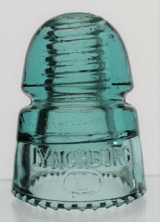 Light Aqua Cd 145 Lynchburg No.  ‑43 Made In U.  S.  A.  Glass Insulator
