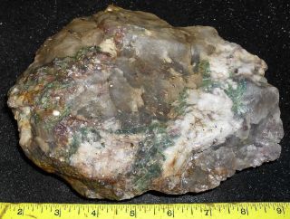 Green Tourmaline In Quartz Rough … 5 Lb … Old Time Material