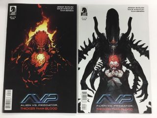 Avp Alien Vs Predator Thicker Than Blood Comic 1 & 2 Dark Horse Nm/unread