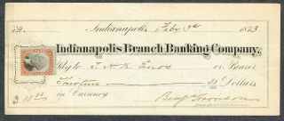 Benjamin Harrison/president/signed Check 1873