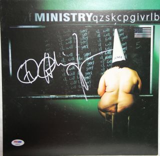 Al Jourgensen Signed Ministry " Dark Side Of The Spoon " Album Poster Flat Psa/dna