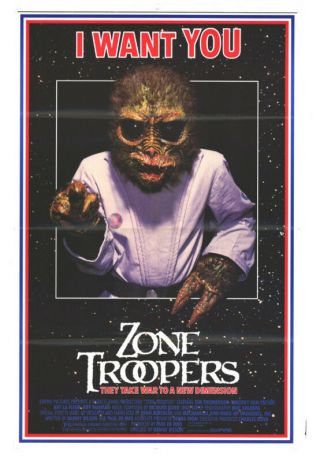 Science Fiction Poster Zone Troopers 1985 27x41 1 Sheet Movie Print