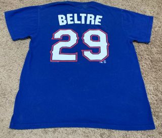 Adrian Beltre 29 Texas Rangers Mlb Men’s Medium M Jersey Tee T - Shirt