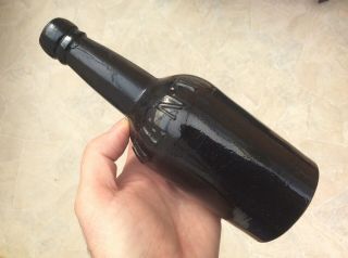 Small Wine Bottle (patent) 8.  5 Inches In Height No Crack Or Chips