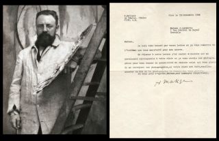 Henri Matisse (1869 - 1954) - French Artist - Rare Signed Letter In 1953,  Photo