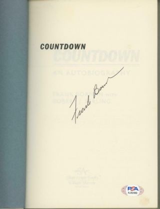 Frank Borman Signed " Countdown " Hardcover Book | Nasa - Autograph Psa/dna Cert.