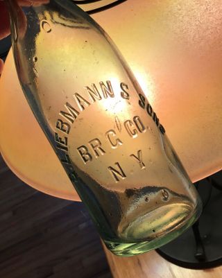Old Liebmanns Sons Brewing Co Beer Bottle Ny Rheingold Beer Advertising Bubbles