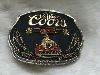 Vintage Montana Silversmith Coors Rodeo Belt Buckle