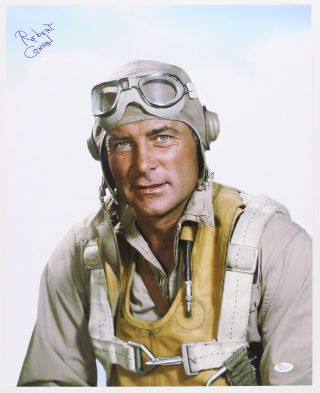 1976 - 78 Robert Conrad Black Sheep Squadron Signed Le 16x20 Color Photo (jsa)