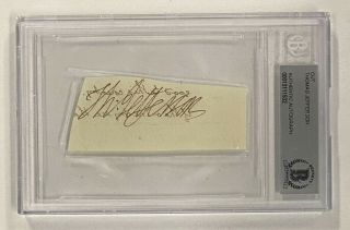 President Thomas Jefferson Signed Cut Autograph Beckett Bas Bgs Auto