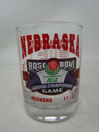 2002 Nebraska Cornhuskers Rose Bowl National Championship Game Drinking Glass