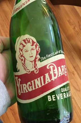 Big Kensington Pa Brooklyn Ny Soda Bottle Virginia Dare Pretty Girl 1950s
