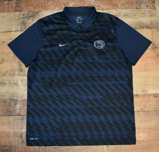 Nike Dri Fit On Field Ncaa Penn State Nittany Lions Men Logo Polo Shirt Xl B21