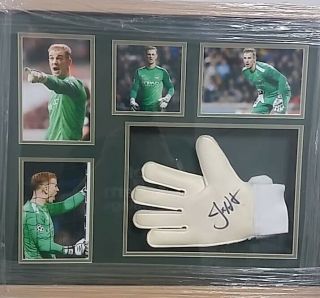 Signed Joe Hart Goalkeeper Glove Manchester City Football Memorabilia