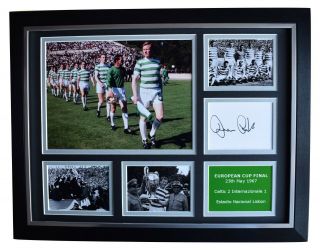 John Clark Signed Autograph 16x12 Framed Photo Display Celtic Lisbon Lions 1967