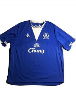 Everton Le Coq Sportif Home Jersey 2009/10 Size 2xl 25th Anniversary