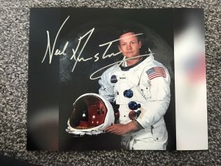 Hand Signed Space Photo By Neil Armstrong,  Nasa