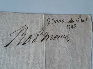 Signer Of Declaration Of Independence Bob Morris Autographed Document Jsa Loa