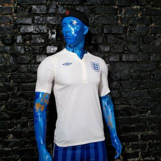 England Team Jersey Home Football Shirt 2010 - 2012 White Umbro Trikot Mens Sz S