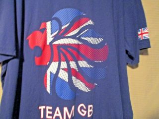 Team Gb Great Britain Olympics Blue T - Shirt Tee Men’s Size Xxl Lion Logo
