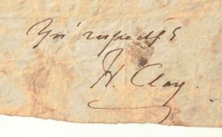 Henry Clay Signed Letter Regarding Will of Peter Gatewood May 24th 1849 2