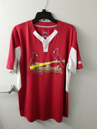 Majestic Coolbase Mlb St.  Louis Cardinals Short Sleeve Polyester Shirt Men 