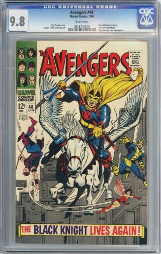 Avengers 48 (1968) Cgc 9.  8 White Pages Dane Whitman Becomes Black Knight