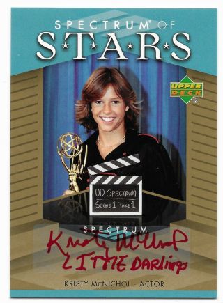 Kristy Mcnichol 2007 Upper Deck Spectrum Of Stars Autograph Auto Little Darlings