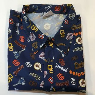 San Diego Padres Button Front Shirt By Bda Men 