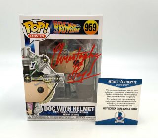 Christopher Lloyd Signed Back To The Future Funko Pop Autograph Beckett Bas 20