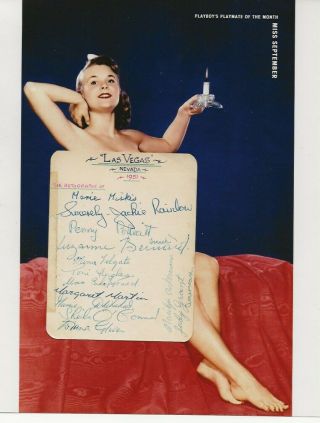 Rare,  Perhaps Unique Item: 1954 Playboy Playmate Jackie Rainbow Signed Card