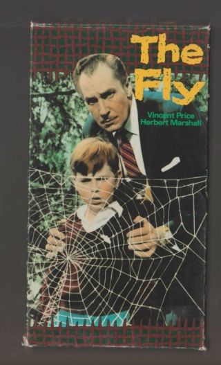 The Fly (1958) Vhs (1986) - Vincent Price Herbert Marshall Cult Horror Halloween