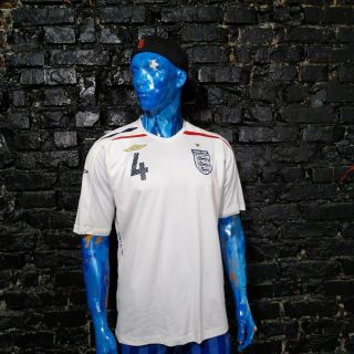 Gerrard England Team Jersey Home Shirt 2007 - 2009 White Umbro Trikot Mens Sz Xl