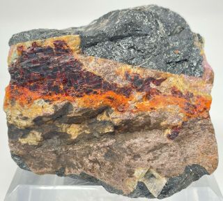 Large Rich Glaucochroite & Zincite: Franklin Mine,  Franklin,  Jersey - Rare